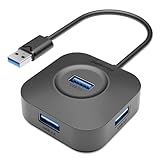 BENFEI 4-Port USB 3.0 Hub, USB Verteiler 5Gbps USB Mehrfachstecker USB A Splitter für Maus Tastatur Flash-Laufwerk U-Disk Drucker, kompatibel mit Laptop Desktop PC Xbox PS5 und Meh