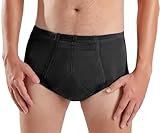 Carer Inkontinenz Pants Männer wiederverwendbar & waschbar Baumwolle Inkontinenz Slips für Herre mit saugfähigem Pad 200 ml Urinkapazität Unterwäsche für Männer L-Größe