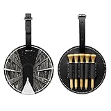 Illustration Dream Schwarze Golftee-Aufbewahrungstasche, multifunktionale Golftee-Aufbewahrungstasche für Herren, strapazierfähiges PU-Material