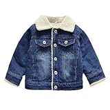 Mädchen Fleece Jacke - Jeansjacke für Kinder