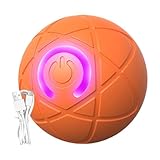 Interaktives Hundespielzeug, elektronisches Ballspielzeug, wiederaufladbar über USB, interaktiver Ball für Hunde mit LED-Licht, Spielzeug für Hunde in automatischer Bewegung, Hundespielzeug mit