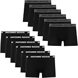 ANTONIO ROSSI Herren (12er-pack) Herren-boxer-hipster Fitted Boxer Hipsters, Schwarz, XXL EU