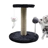 Cat Scratcher Tower Katzenturm für Innenkatzen - Katzenkratzbaum | Katzenturm mit , Aktivitätsbaum für Kätzchen, Katzenbäume und Türme, Katzenkratzspielzeug, Kippschutz, mit Federn