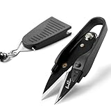 Beaditive Premium Fadenschere - Faden-, Garn-, Stickereischneider zum Nähen, Quilten, Stricken, Schmuckherstellung - Klingen aus Hartstahl mit Schutzkappe und Umhängeband