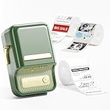 NIIMBOT B21Pro Etikettendrucker mit Größeres Etiketten, 300 DPI HD Etikettiergerät, Fotodrucker für Fotos, Notizen, Studiengrafiken, für Zuhause, Büro oder DIY-Projekte, Grün
