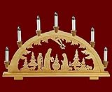 Schwibbogen Lichterbogen Leuchter Heilige Familie traditionelles Motiv Holzdeko Deko Weihnachten Advent Geschenk Dekoration Weihnachtsdeko Weihnachtsdekoration (83140N)