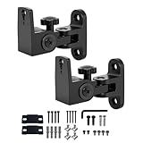 Howonder BS-218pro Lautsprecher Wandhalterung für kleine Lautsprecher, Wandhalterung für Regallautsprecher, hält bis zu 30 lbs (2 Packungen schwarz)
