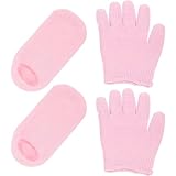 MOLUCKFU 1 Satz Feuchtigkeitsspendende Handschuhe & Socken getönt Griffe feuchtigkeitsspendende socken moisturizer socks sockenschuhe Socken für die Fußpflege Handschuhe für trockene Hände