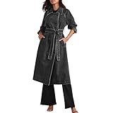 Eleganter Trenchcoat Für Damen - Elegant Wolle Trenchcoat Teddy Fleece Jacke Damen Freizeit Lang Mantel Casual Einfarbig Oberbekleidung Einfarbig Frühlings Windjacke Sport Outdoorjacke
