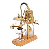 MELAQULY Kaffeemaschine, Antike Kaffeekanne mit Wasserhahn-Drehwinkel 180°, Vakuum-Kaffeebereiter Für Gewerblichen Und Privaten Gebrauch 23.5x12x38cm