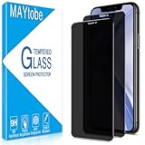 MAYtobe 2 Stück Sichtschutz Schutzfolie für iPhone 11 Pro, iPhone XS, iPhone X 5,8 Zoll, Anti Spy, Volle Abdeckung, 9H Härte Glas, Anti-Kratzen