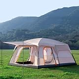 Großes Familien-Campingzelt für 8 12 Personen mit 2 Räumen, wetterfest, sofortiger Kabinenunterstand, Regenfliege & Tragetasche, ideal für Rucksackreisen, Wandern und Autoreisen