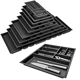 Orga-Box 2 Besteckeinsatz Tiefe: 461 x Breite: 509 mm anthrazit mit Canvas Struktur für 60er Nobilia Schublade bis 07/2012 (BITTE MESSEN SIE IHR SCHUBLADENINNENMAß!)
