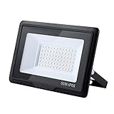treoir 50w Flutlichtstrahler: 3000K Warmweiß Superhell 5000LM IP66 Wasserdichter led strahler für Hinterhof/Stadion/Werkstatt Außenbeleuchtung