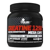 OLIMP- Creatine Monohydrat 1250. Kreatin Kapseln (400Stk). Hochdosiertes Nahrungsergänzungsmittel zum Muskelaufbau | 400 Stück (1er Pack)