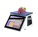 Registrierkassen, Registrierkassenwaage, Elektronische Waage for würzigen Eintopf, Snack, Obst, Touchscreen, Wiegekasse, All-in-One-Maschine