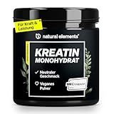 Kreatin Monohydrat Pulver – Markenrohstoff Creapure® – 147 Portionen (500g) – ultrafein: Mesh-Faktor 200 – geschmacksneutral & vegan – reines Creatin Pulver ohne unnötige Zusätze