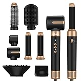 Airstyler Warmluftbürste 7 in 1, UKLISS 1400W Hairstyler Haartrockner mit Rundbürstenföhn Föhnbürste Set, Lockenstab