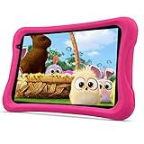 PRITOM Android 10, 8 Zoll Kinder-Tablet, Kindersicherung, Kinder-App, Quad-Core-Prozessor, 2 GB RAM, 32 GB ROM, HD-IPS-Bildschirm, Dual-Rückfahrkamera, mit Kinder-Tablet-Hülle (Rosa)…