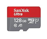 SanDisk Ultra 128GB microSDXC Speicherkarte + Adapter bis zu 100 MB/Sek., Class 10, U1, A1, FFP