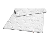 sleepling Kinderdecke 100 x 135 cm, Babydecke, medium Ganzjahresdecke, Babybettdecke Kinderbettdecke Ganzjahresbettdecke, Made in EU, Ökotex, Waschbar 60 Grad, weiß