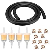 15 Stück Motorrad Benzinschlauch Kit, 6 mm Dieselschlauch + 10 Schlauchschellen + 4 Benzinfilter, Benzinschlauch Motorrad Kraftstofffilter Schlauch Kit für Auto Traktor
