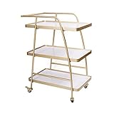 Etagen Küche Getränke Catering Trolley mit Rädern Tragbarer Schönheitssalon Wagen für Zuhause Lagerung und Servieren Bar im Wohnzimmer oder Küche Einfache Montage und Mobilität