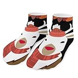 GIOKQB Elch Sneaker Socken 5 Paar Sportsocken Laufsocken Kurz Halbsocken Für Herren Damen