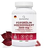 Bandini® Forskolin Hochdosiert Kapseln 1000mg, Coleus Forskohlii Extrakt 35:1, 60 Kapseln, Für Veganer & Vegetarier geeignet, Buntnessel Extrakt, Indische Brennnessel, Natürliche & hochwertige Zutaten