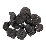 Veemoon Natürliche Vulkansteine Aquarium Steine 2-4cm Schwarzes Vulkangestein für Blumentöpfe und Bonsai Dekoration