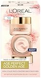 L'Oréal Paris Gesichtspflege Set, Age Perfect Golden Age, Anti-Aging Tagespflege und Nachtpflege, Festigung und Glanz, Für reife und fahle Haut, Mit Pfingstrosen-Extrakt, 2 x 50 ml