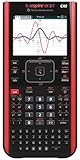 Texas Instruments TI-Nspire CX II-T CAS Graphikrechner (800 Funktionen, farbige Darstellung, 3D Anzeige) Schwarz Rot