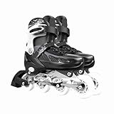 Inline -Skates Verstellbare Rollschuhe mit leuchtenden n für Innenräume im Freien im Freien im Freien Skating schwarz weiße Farbe M l Größe (L (37-41))