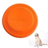 Ormromra Hund Fliegenscheibe, Hund Frisbee Unzerstörbar Frisby, Leichte Interaktive Hund Fliegende Scheibe, Gummi Schwimmende Fliegende Scheibe, Orange Frisbee Hundespielzeug, Hundetrainingsspielzeug