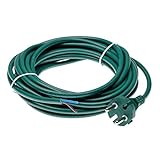 Stromkabel für Vorwerk Kobold 118 u.a. + universal, 7m, dunkelgrün