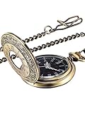 Hicarer Taschenuhr, Vintage, Herrenuhr, Stahl (Bronze), 1 Stück (1 Stück), Retro, 1 Stück (1 Stück), Retro, 1 Unité (Lot de 1), Retro