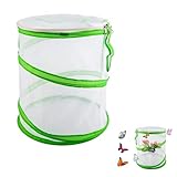 Insekt und Schmetterling Habitat Käfig Tragbar Faltbar Schmetterlingslebensraum Zusammenklappbar Insekten Netzkäfig für Insekten Schmetterlinge Beobachtung (30 x 35 cm, Grün)