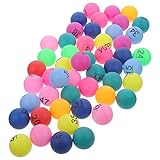 Happyyami 50 Stück 1 50 Lotteriekugel Bälle mit Bingoruf Nummerierte Tischtennisplatte Jumbo Bingo-Briefkugeln Spiele Bingo Kugeln gewinnspiel Zahlenball Zahlenspielbälle Plastik Colorful