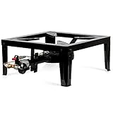 BBQ-Toro Gusseisen Gaskocher | 1-Ring-Gasbrenner 55 x 40 x 18,5 cm | 10,5 kW | Hockerkocher für Camping, Einsatz im Freien, wie im Garten und auf der Terrasse | Camping Kocher, Brenner, Gasbrenner