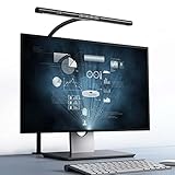 AmazLit LED Schreibtischlampe, Augenpflege Monitor Lampe, Einstellbare Helligkeit & Farbtemperaturen , Kein Bildschirm Blendung Arbeitslampe, Gestensteuerung Büro Lampe mit Memory Funktion, 12W