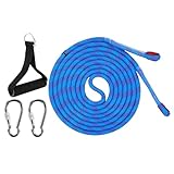 Schlittenseil - Winterschlittenseil Set | Schlittenleine mit Karabiner, 13 Fuß dicke Schlittenleine zum Ziehen, Schlittenschleppseil für Kinder