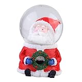 MAGICLULU 1 Stück Kleines LED Weihnachtsornament Handgefertigte Dekokugel aus Stabilem Harz mit Licht für Festliche Tischdekoration und Weihnachtsatmosphäre