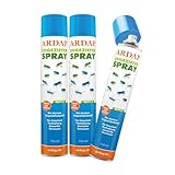 Ardap Repell Ungezieferspray 3 x 750ml - Insektenspray bei akutem Ungezieferbefall - Abwehrend bei Insektenbefall - Insektenspray Wohnung - Schädlingsfrei - Wirkt schnell & effektiv (PT19)