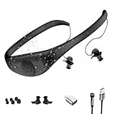 Tayogo Wasserdichter MP3-Player, 8 GB IPX8 Magnetisches Laden Schwimmen Headset, MP3/FM-Modus, Musik-Player zum Schwimmen (Schwarz)