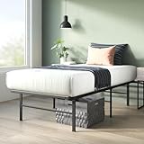 Zinus - Bett 90x200 mit Lattenrost Metall 35.5 cm Höhe - Bettgestell 90 x 200 Robust, Leichte Montage, Umfangreicher Stauraum - für Schlafzimmer Gästezimmer 90 x 200 cm - Entworfen in Deutschland