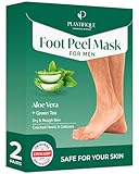 Plantifique Fußmaske - 2 Paar Hornhaut Socken für Männer - Fussmaske Hornhautentferner Socken - Hornhaut entfernen fuß - Foot Peel Mask Fußpeeling Maske - Fußpflege