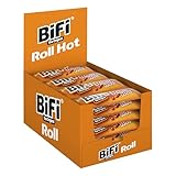 BiFi Roll Hot – 24er Pack (24 x 45g) – Salami Snack in einem lockeren Teig – Pikanter Wurstsnack To Go - für Unterwegs, im Büro oder beim Sport - mit Chili & Paprika