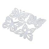 OSALADI 4 Stück Teiliges Butterfliegen Metall Stanzschablonen für Diy Scrapbooking und Kartengestaltung Robustem Kohlenstoffstahl für Papiergestaltung und Prägung