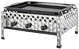tepro Gasgrill Wurstbräter mit Grillpfanne, 3 Edelstahl-Brenner je circa 4 kW, Grillfläche circa 56,5 x 46,5 cm, Maße circa 60 x 54,5 x 28,2 cm