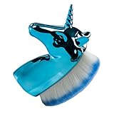 TOYANDONA Einhorn Make Up Pinsel Kosmetikpinsel Puderpinsel mit Kunststoffgriff Blau In Tragetasche für Damen und Mädchen